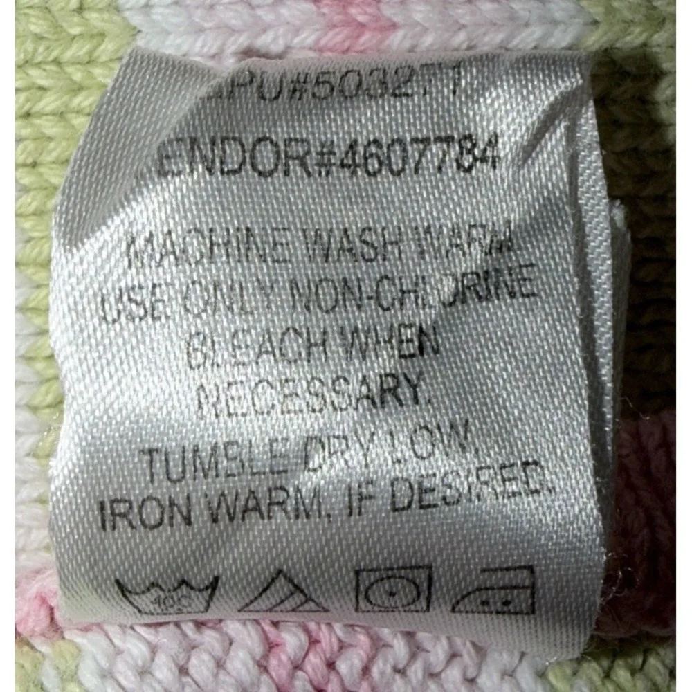 Circo Target Stripe Sweater Knit Baby Blanket Pink Yellow Blue Aqua Cotton